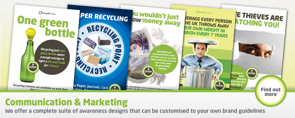 Recycling communication and marketing materials